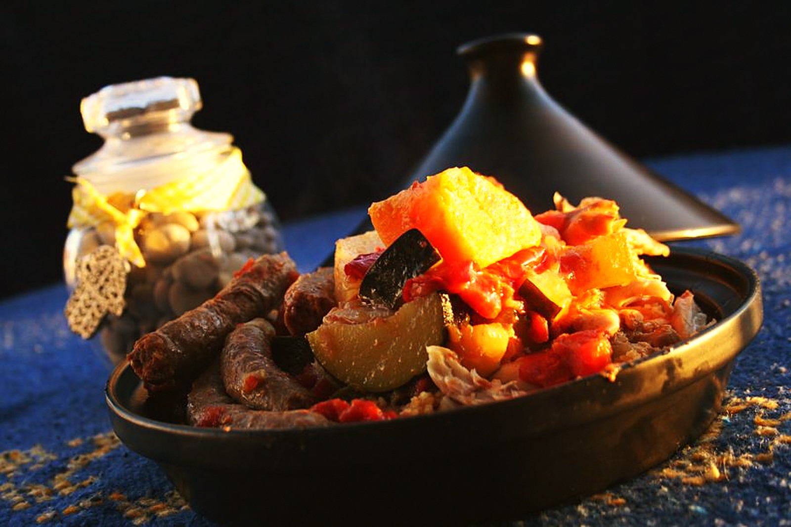 Tajine de merguez et légumes